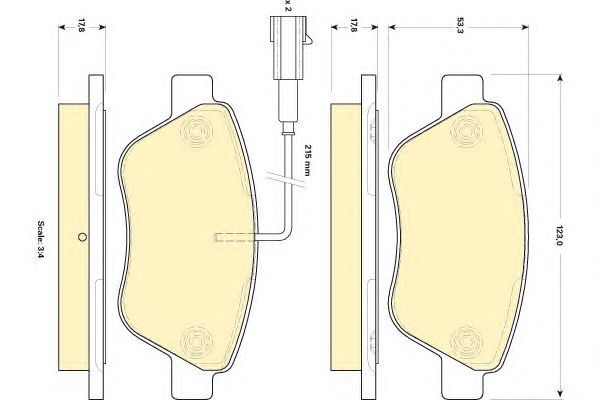 set placute frana,frana disc