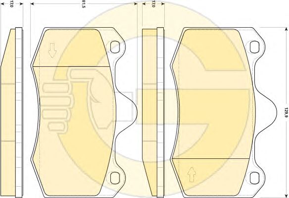 set placute frana,frana disc