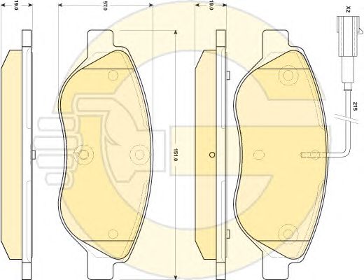 set placute frana,frana disc