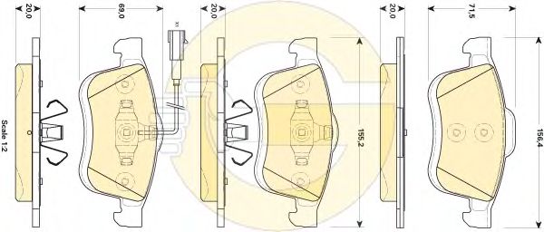 set placute frana,frana disc