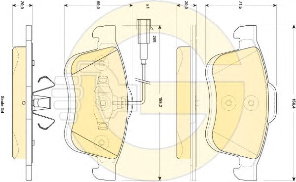 set placute frana,frana disc