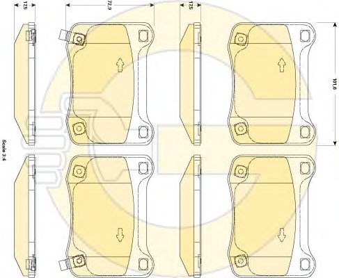 set placute frana,frana disc