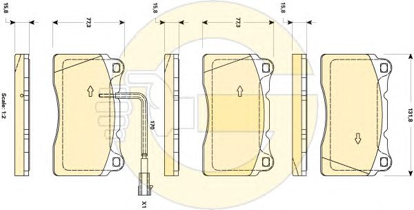 set placute frana,frana disc