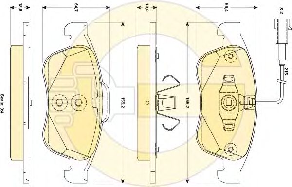 set placute frana,frana disc