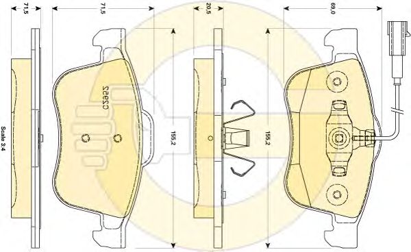 set placute frana,frana disc