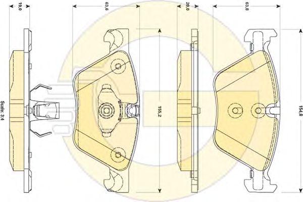 set placute frana,frana disc