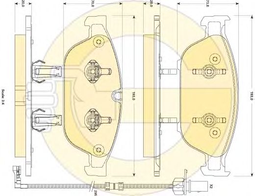 set placute frana,frana disc