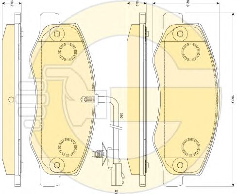 set placute frana,frana disc