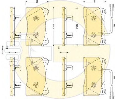 set placute frana,frana disc