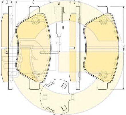 set placute frana,frana disc