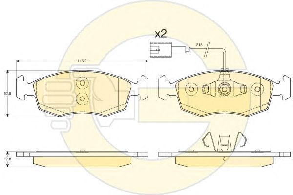 set placute frana,frana disc