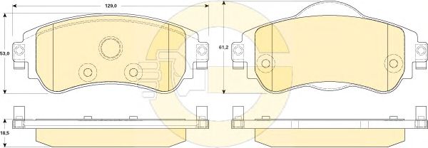 set placute frana,frana disc