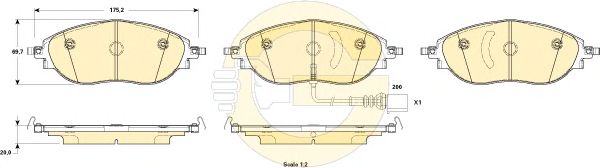 set placute frana,frana disc