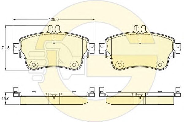 set placute frana,frana disc