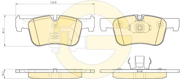 set placute frana,frana disc