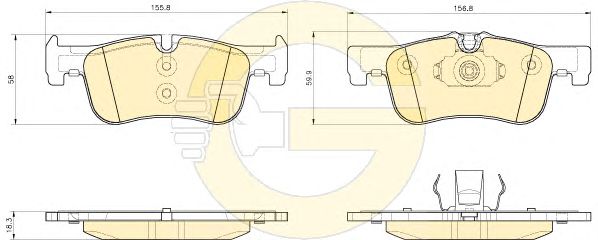 set placute frana,frana disc