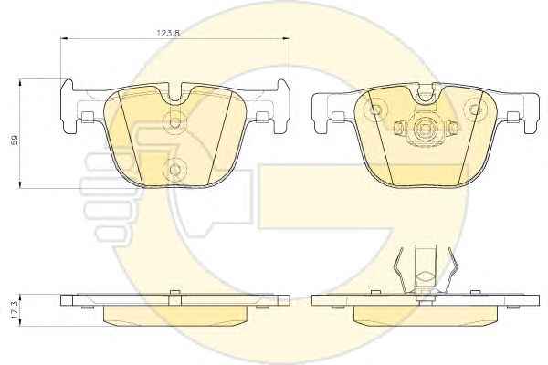 set placute frana,frana disc