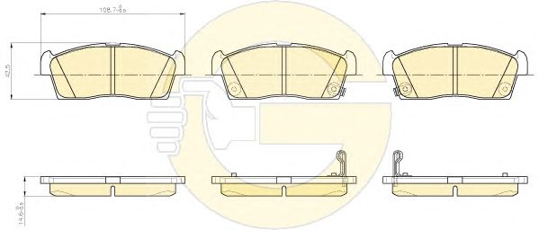 set placute frana,frana disc