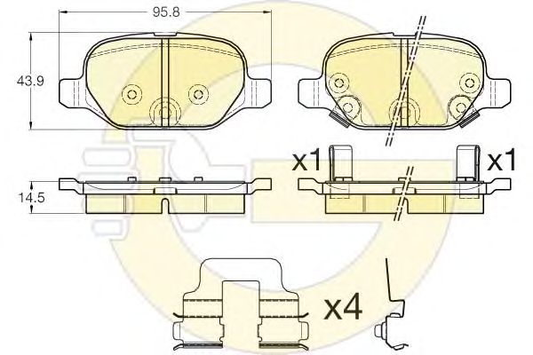 set placute frana,frana disc