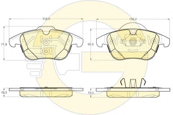 set placute frana,frana disc