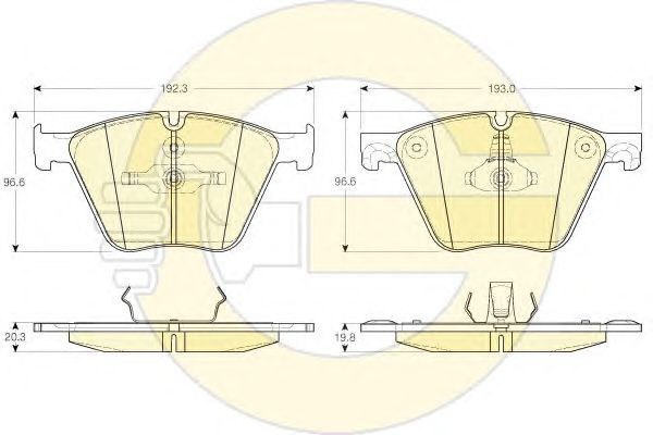 set placute frana,frana disc