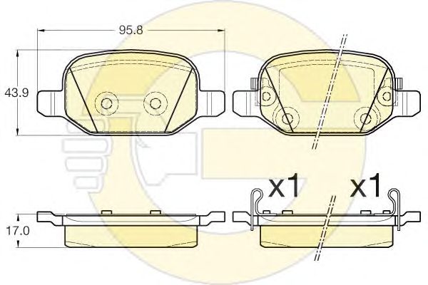 set placute frana,frana disc