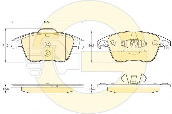 set placute frana,frana disc