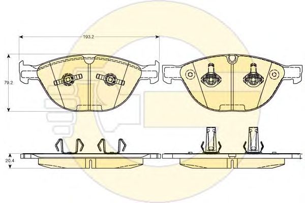 set placute frana,frana disc