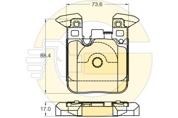 set placute frana,frana disc