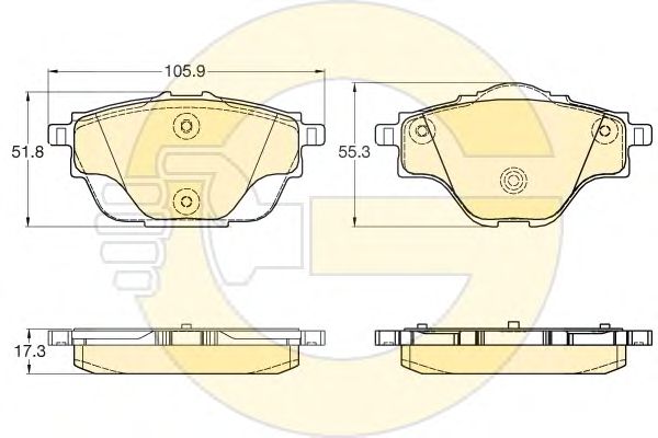 set placute frana,frana disc