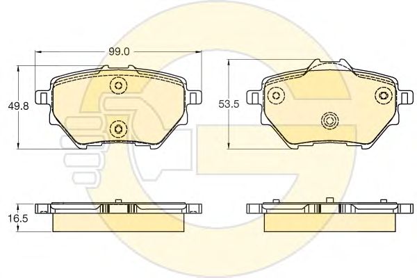 set placute frana,frana disc