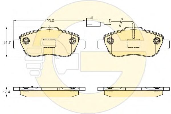 set placute frana,frana disc