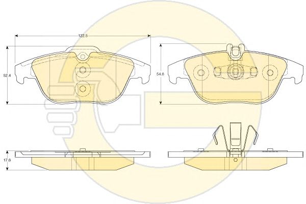 set placute frana,frana disc