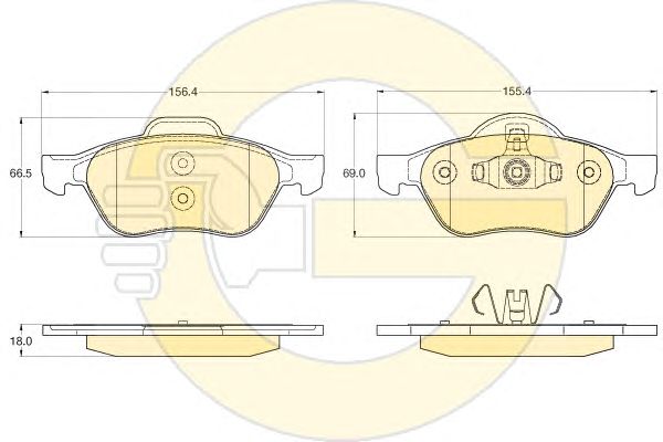 set placute frana,frana disc