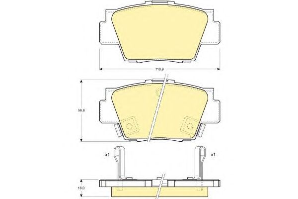 set placute frana,frana disc