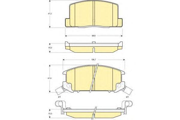 set placute frana,frana disc