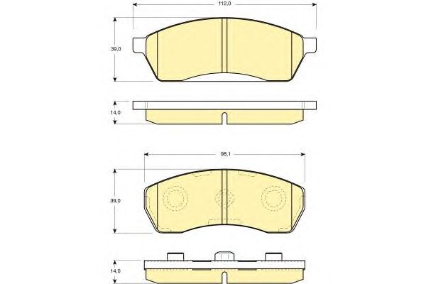 set placute frana,frana disc