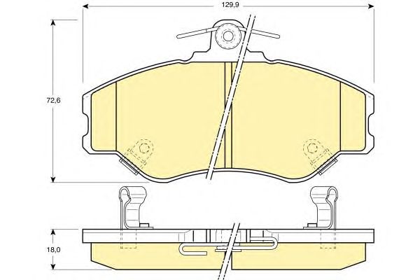 set placute frana,frana disc