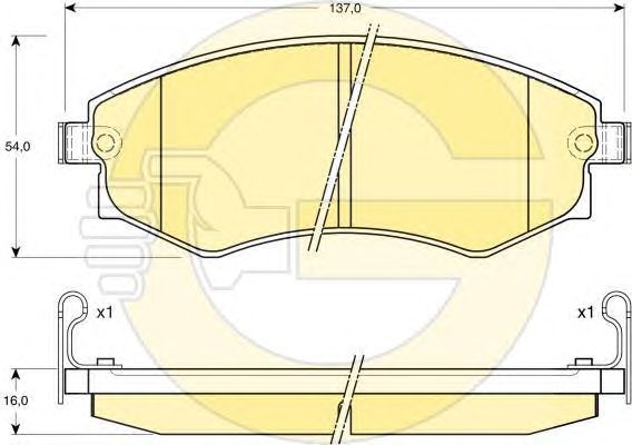 set placute frana,frana disc