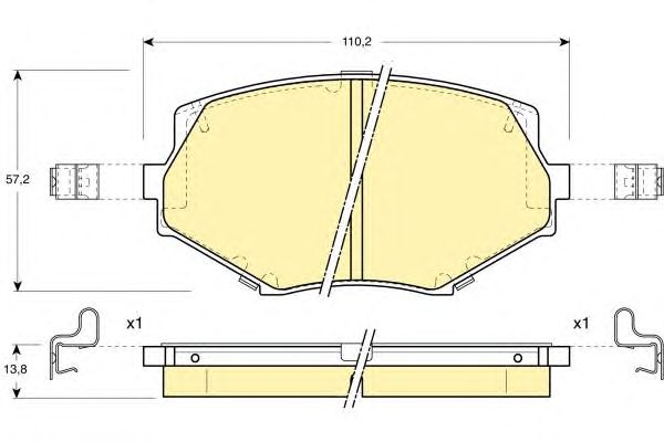 set placute frana,frana disc