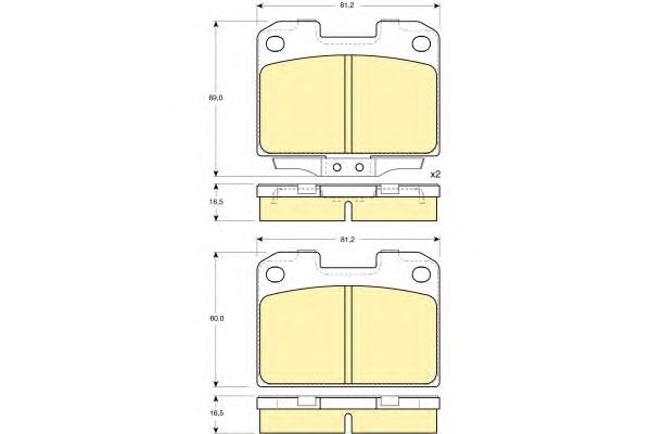 set placute frana,frana disc