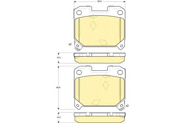 set placute frana,frana disc