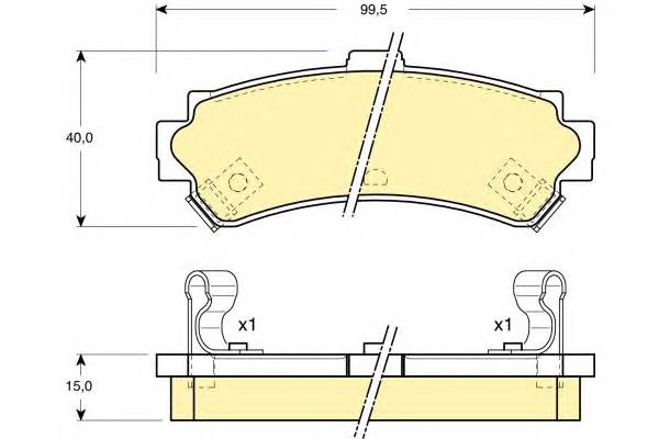 set placute frana,frana disc