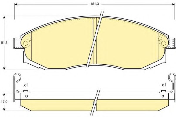 set placute frana,frana disc