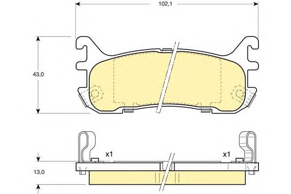 set placute frana,frana disc