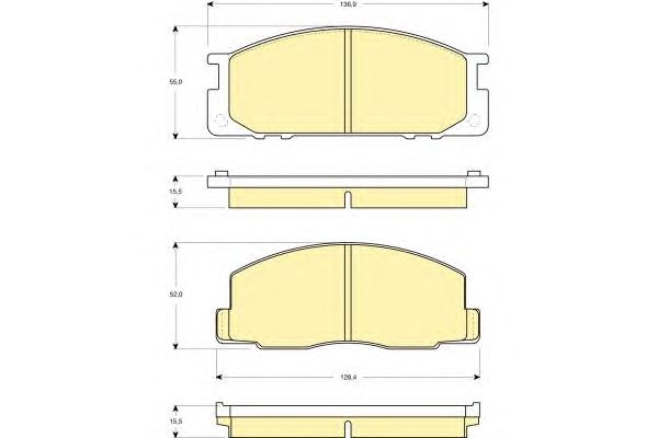 set placute frana,frana disc