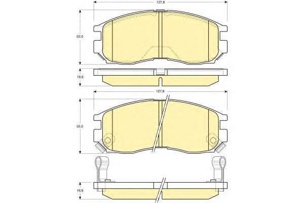 set placute frana,frana disc