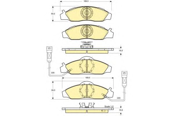 set placute frana,frana disc