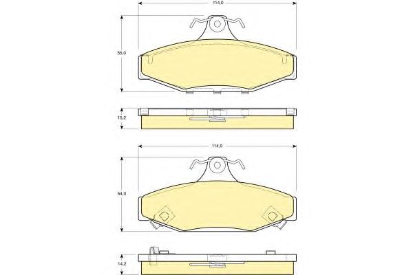 set placute frana,frana disc