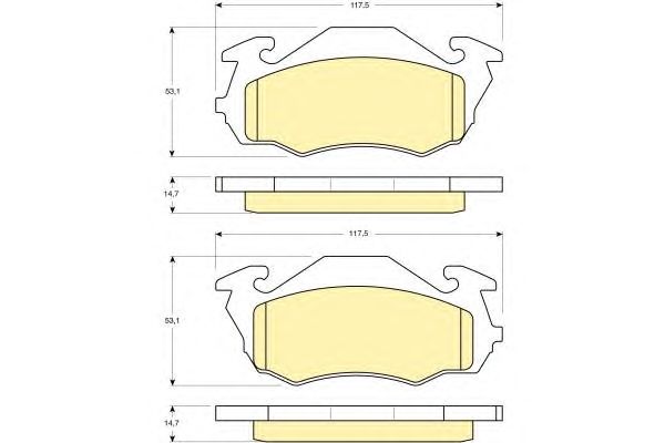 set placute frana,frana disc